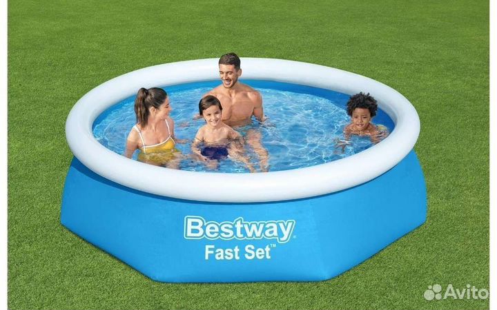 Бассейн надувной Fast Set 244 х 61 см