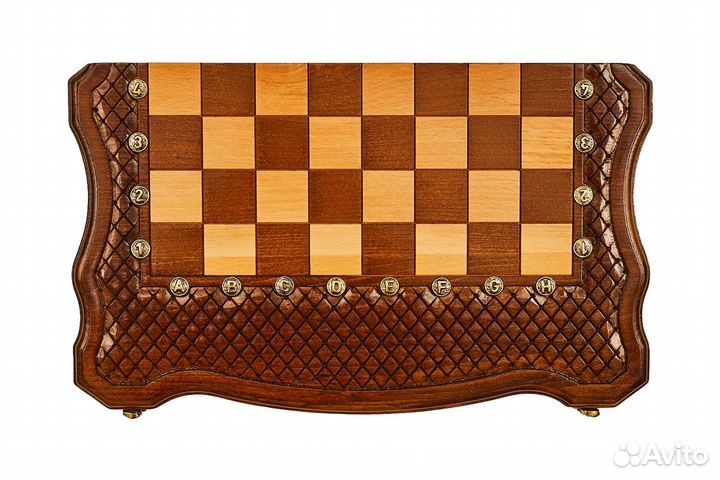 Шахматы и нарды резные уланбатор 46 х 40 см бук Армения 62838