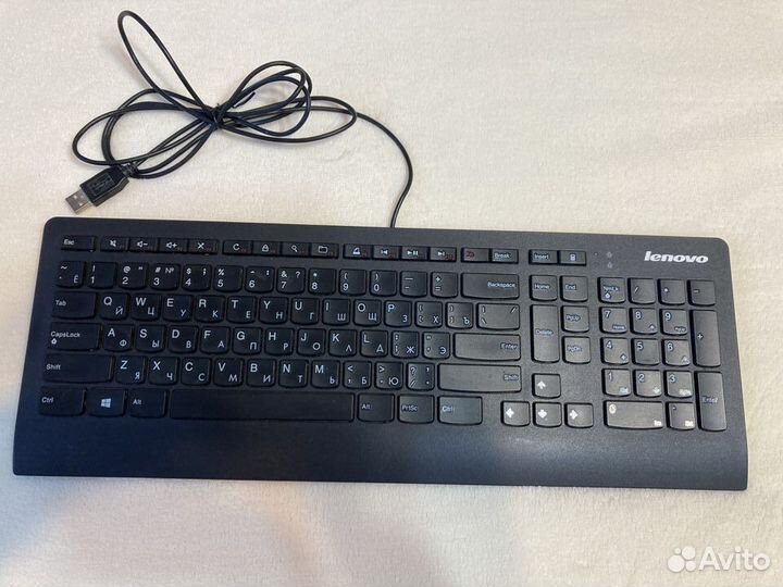 Клавиатура Lenovo Slim SK-8821 Black USB