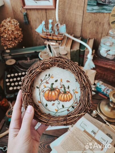 Осенний венок тыквы