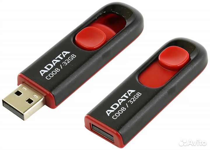 Флэшка 32Gb USB 2.0 выдвижная AC008-32G-RKD