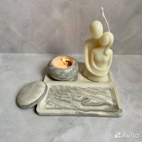 Свечи интерьерные восковые ручная работа