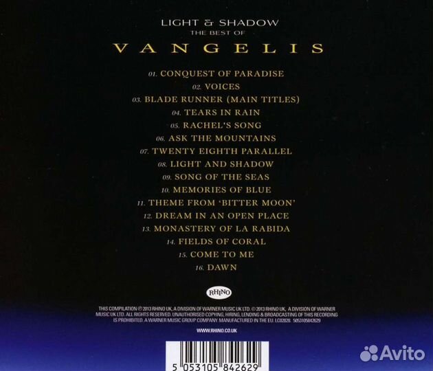 Vangelis - Light & Shadow: The Best Of Vangelis (1