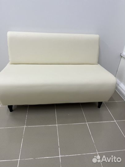 Прямой диван monofix буно, экокожа, кремовый