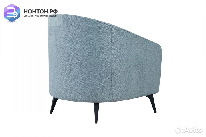 Кресло Бернис серо-бирюзовое