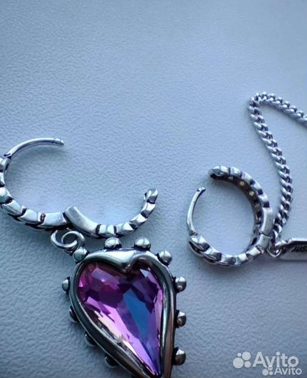 Серьги асимметричные под серебро