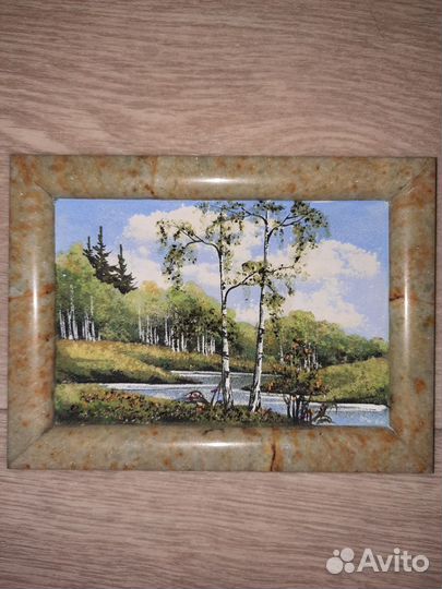 Панно картина из натурального камня