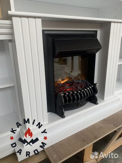 Электрокамин Оксфорд с полками