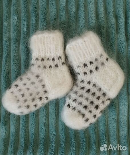 Пуховые носки детские для малыша 11-13 см
