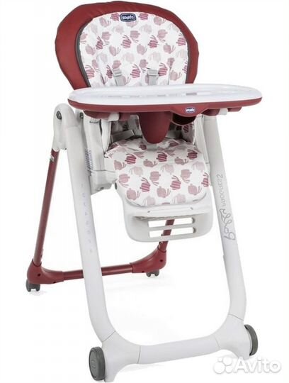 Стульчик для кормления Chicco Polly Progres 5, red