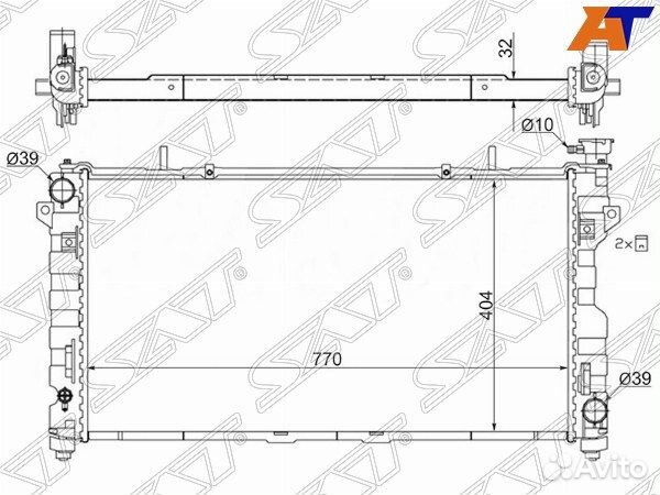 Радиатор chrysler, chrysler towncountry, chry