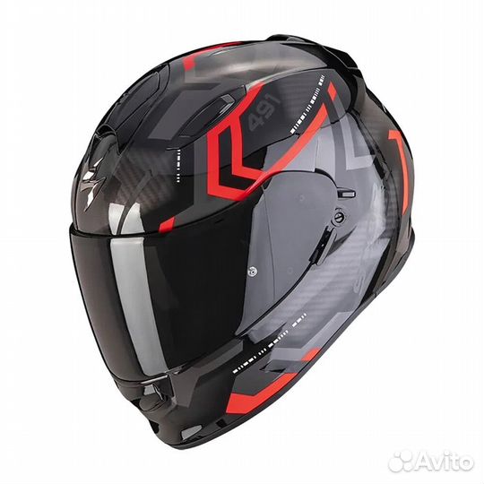 Scorpion EXO-491 Spin full face helmet Красно-черн
