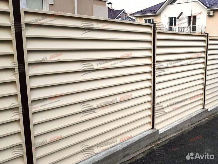 Забор жалюзи горизонтальный