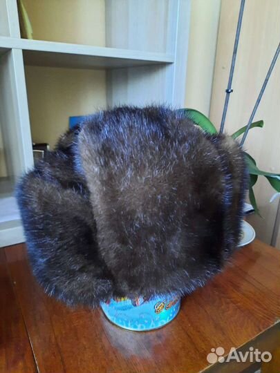 Норковая шапка мужская ушанка