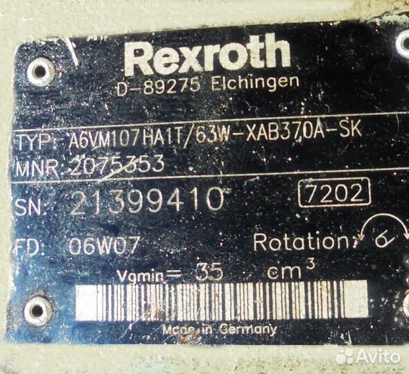 Гидромотор Rexroth A6VM107 для Terex SKL 854