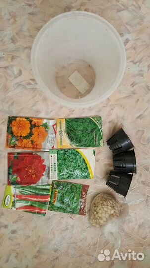 Горшок для цветов и семена