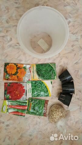 Горшок для цветов и семена