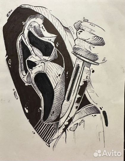 Картины ручкой и карандашами