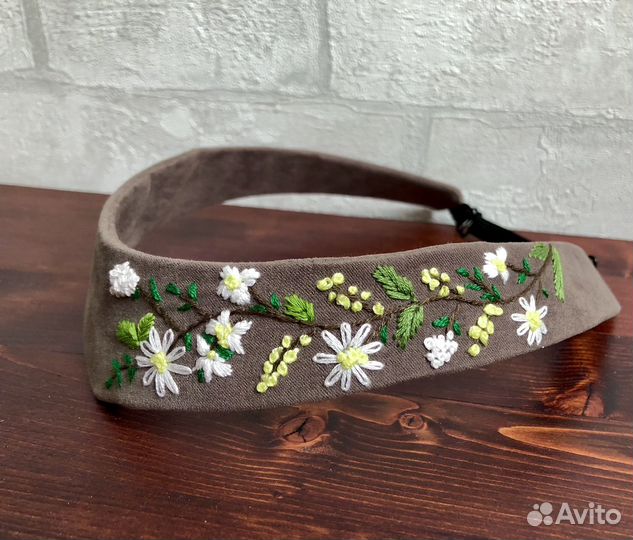 Ободок кокошник современный ручная работа