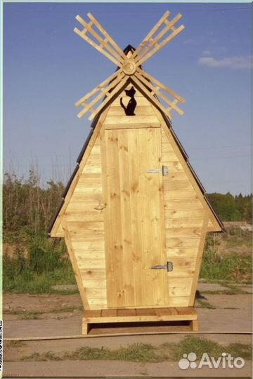 Дачный туалет с кошкой ээа 105