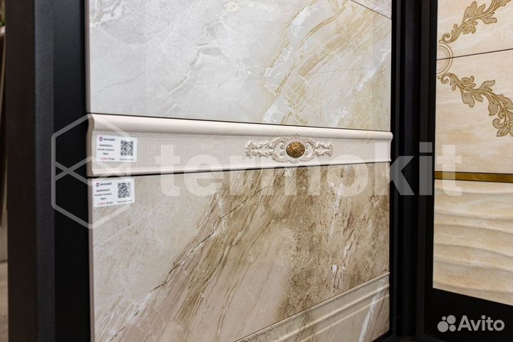 Керамическая плитка Eurotile Ceramica Eclipse 771 beige бордюр 8x89,5