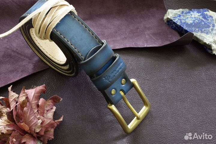 Ремень из кожи буйвола. Ручная работа. На заказ
