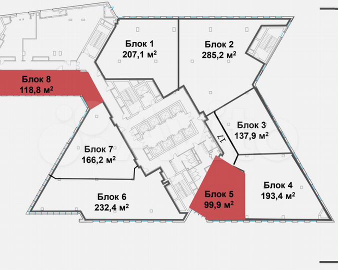 Продажа офиса 207.1 м² в бизнес-центре Аэро Сити