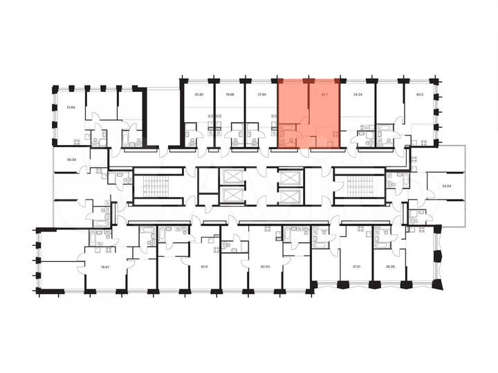 1-к. квартира, 42,7 м², 12/32 эт.