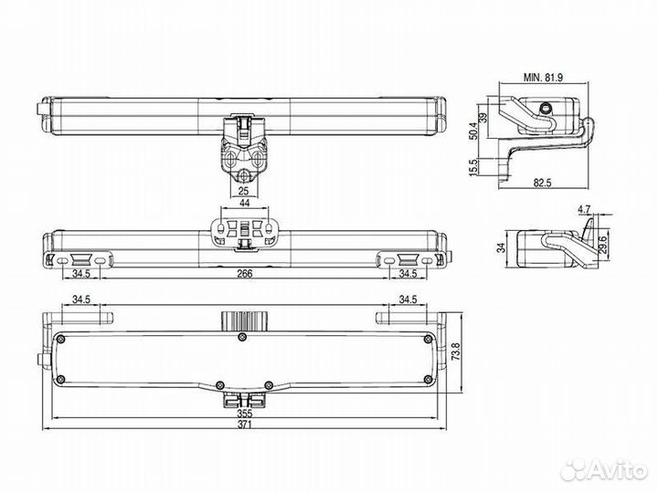 Оконный привод цепной Giesse varia slim base