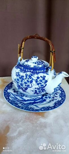 Сервиз чайный Кобальтовый Японский сервиз Tokusei