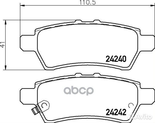 Колодки тормозные дисковые зад nissan pathf