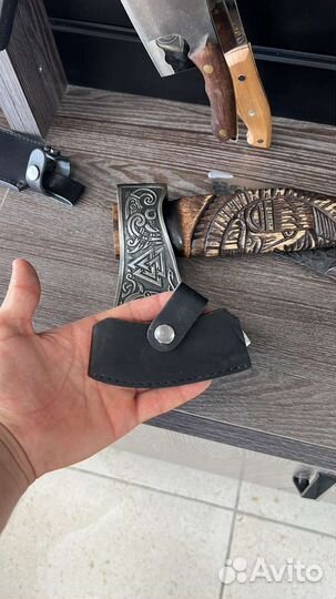 Топор Лик Одина кованый сталь 65г