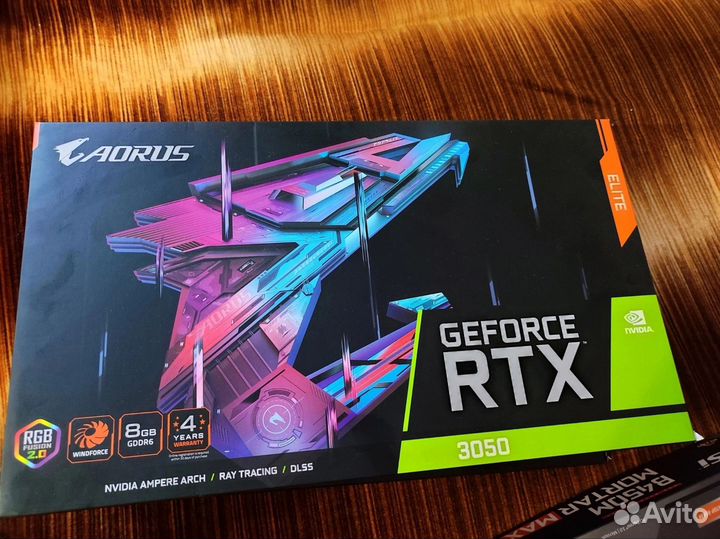 Продам видеокарту RTX 3050 Aorus Elite 8Gb