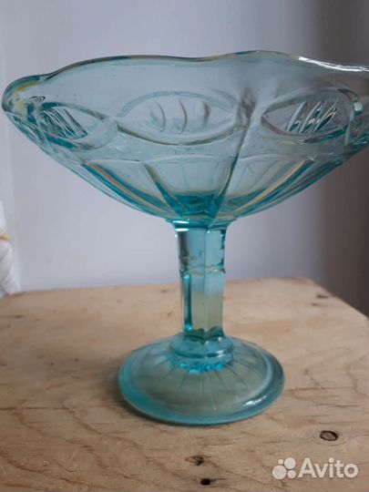 Ваза на ножке стекло СССР