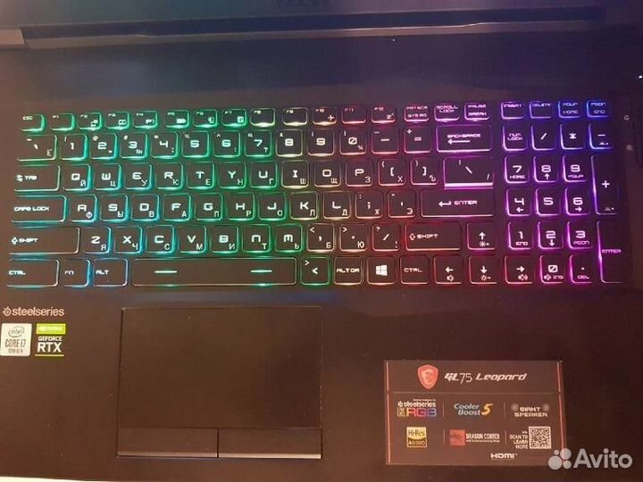 MSI 17.3/144 i7-10750 6я12п RTX2070/8 16Gb 512+1Tb