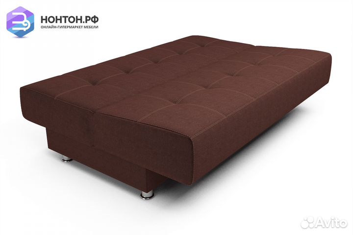 Диван книжка Мария микровелюр коричневый