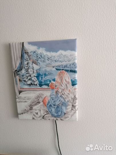 Картины по номерам раскрашенная Девушка