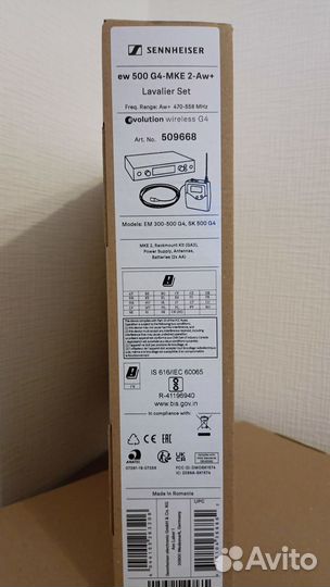 Sennheiser EW 500G4-MKE2-AW+ микрофон радиосистема