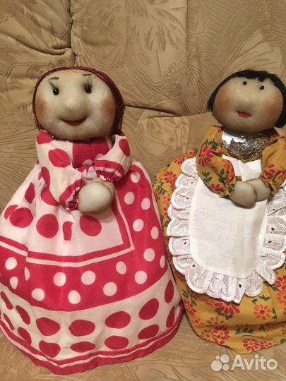 Текстильная кукла-грелка на чайник