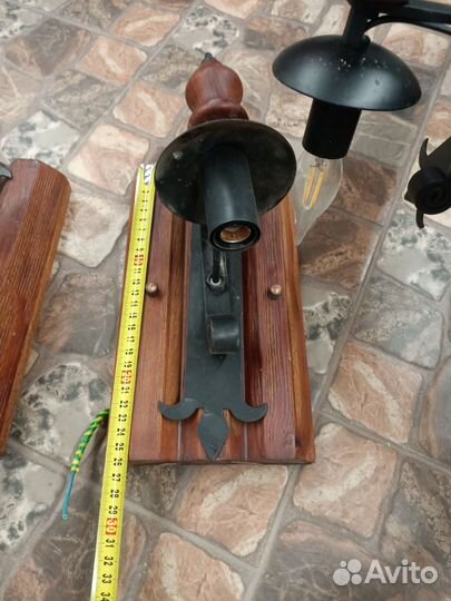 Люстра потолочная колесо телеги + две бра