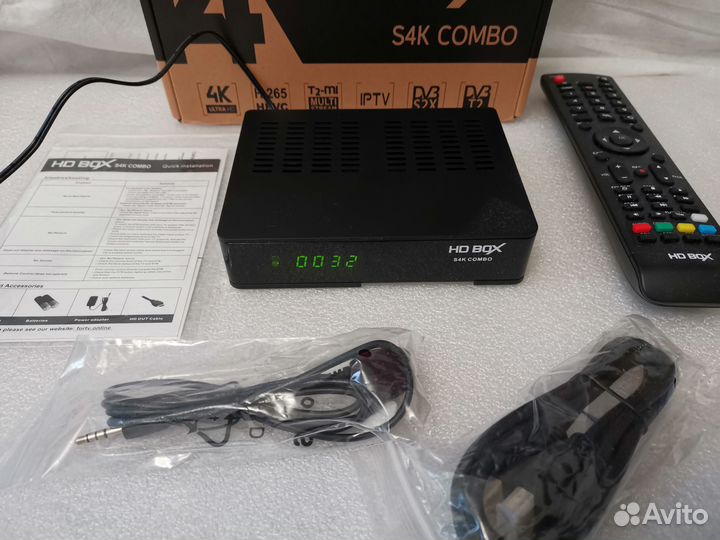 Тв ресивер hdbox HD Box S4K Combo S2/T2 новый