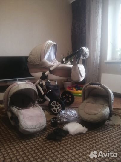 Коляска adamex 3 в 1 бу