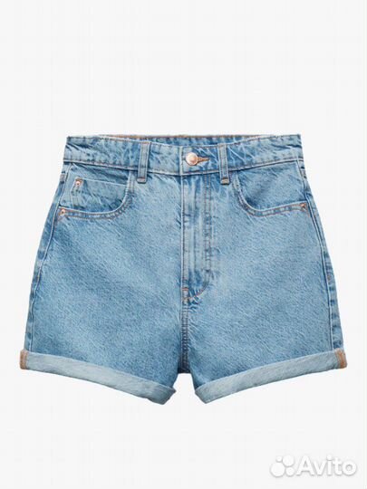 Шорты High Waist Mom Fit Denim