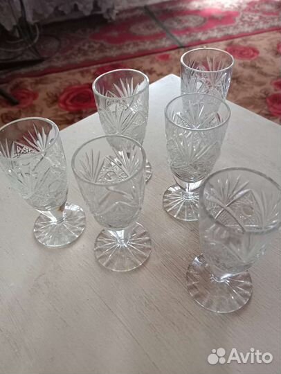 Хрустальные рюмки на ножке СССР