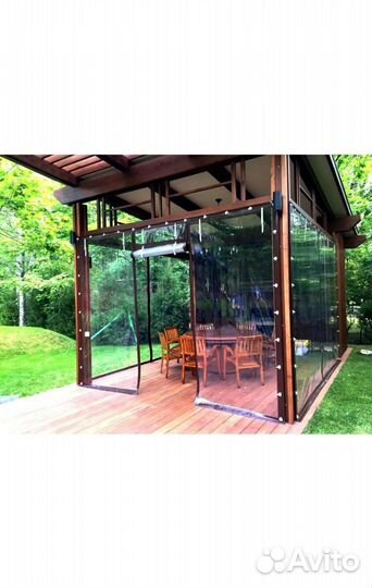 Пвх Мягкие окна, полог, тент Шторы (габардин)