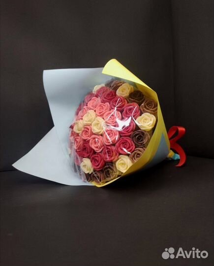 Розы из Бельгийского Шоколада - 51 шт в Букете