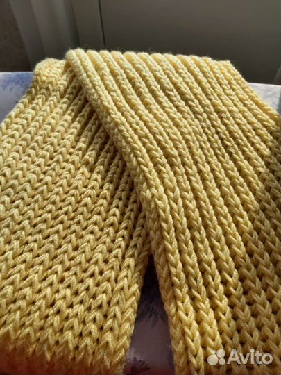 Шарф женский теплый жёлтый