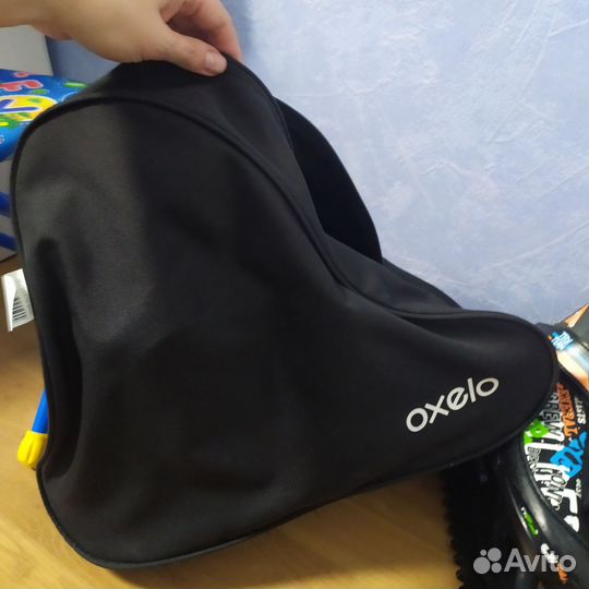 Коньки+сумка+чехлы на лезвия