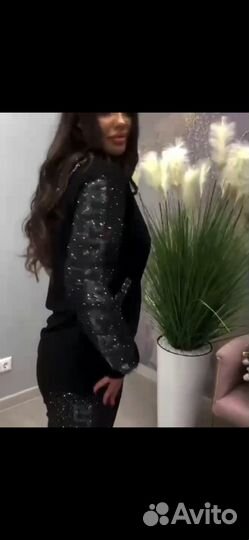 Костюм спортивный в стразах большой размер