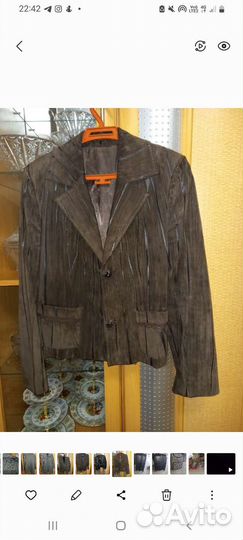 Куртка кожаная женская 46